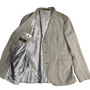 Tiger Of Sweden Men’s Size 44 Glen Plaid Wool 3 Button Blazer European Luxury